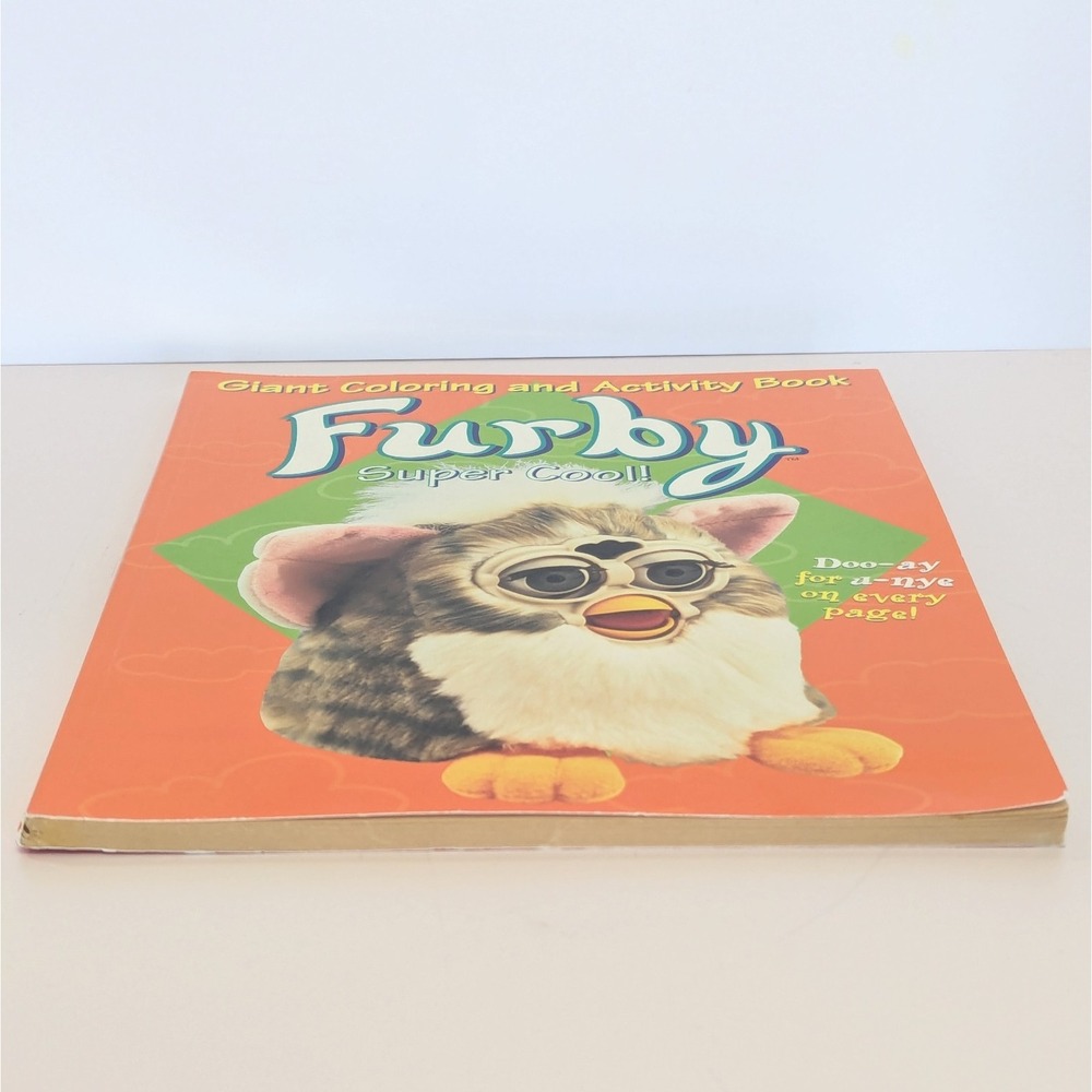 Vintage 1999 Furby Super Cool Giant Coloring Activity Book Honey Bear Books NEW - Picture 5 of 14